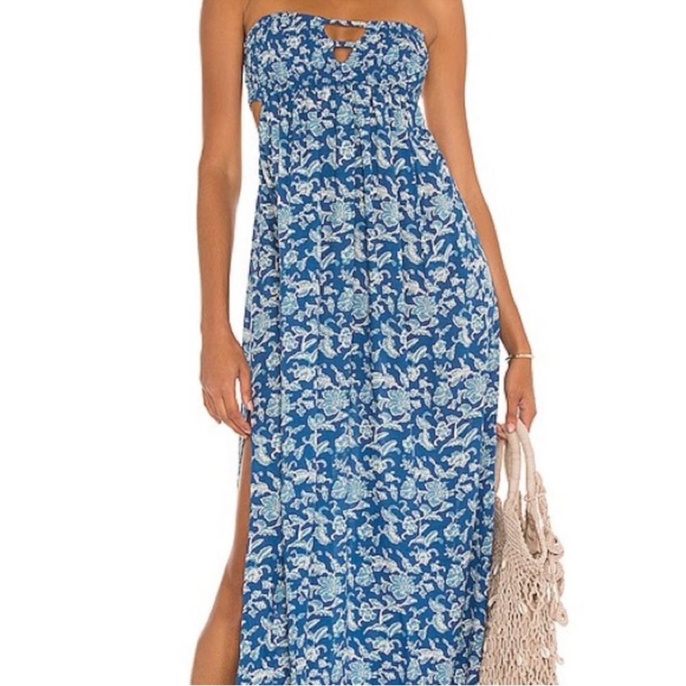 Indah Blue Floral Midi Dress Revolve